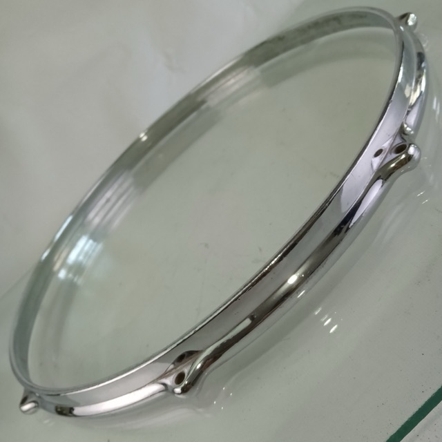 Premier 14" Die-Cast Snare Drum/Floor Tom 60-70s Batter Rim/Hoop Chrome 8-Lug UK — main photograph