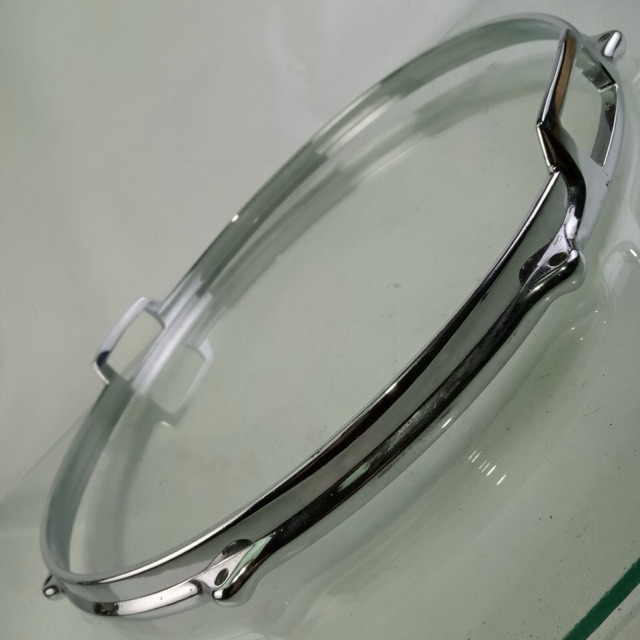 Premier 14" Die-Cast 8-Lug Snare Drum Resonant Rim/Hoop Diamond Chrome UK 60-70s — main photograph