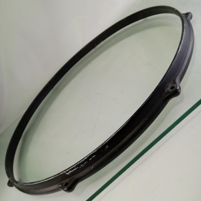 Premier 16"Die-Cast Floor Tom Drum Batter/Resonant Rim/Hoop Black PowderCoat 70s — main photograph