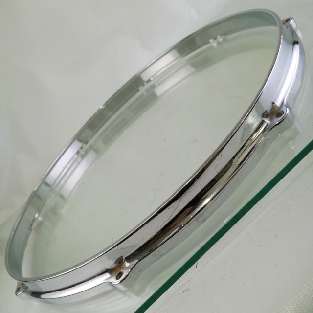 Gretsch 16"Die-Cast 8-Lug Floor Tom Drum Rim Hoop Vintage 60s Chrome Round Badge — main photograph