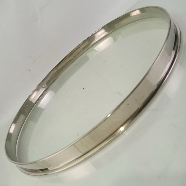 Leedy 11" NOB Single-Flange Tom Drum Batter Rim/Hoop Brass Nickel Vintage 2.3mm — main photograph