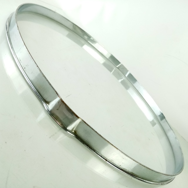 Leedy&Ludwig 16"Single-Flange Snare Drum Resonant Rim/Hoop Chrome-Brass Marching — main photograph
