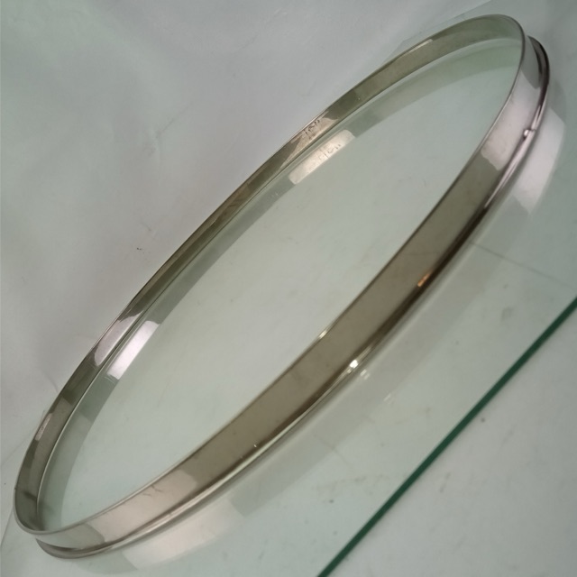 Leedy & Ludwig 18" Single-Flange Floor Tom Drum Batter Rim/Hoop Nickel-Brass NOB — main photograph