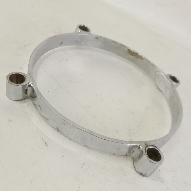 4.5"Bongo Rim/Hoop Chrome Vintage Die-Cast Straight-Edge 4-Hole Latin Percussion — main photograph
