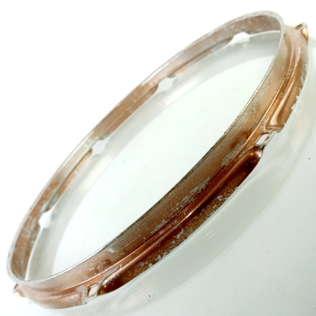 Ludwig 13" 8-Lug 1.6mm Copper Paint Snare/Tom Drum Rim/Hoop Vintage80s Batter — main photograph