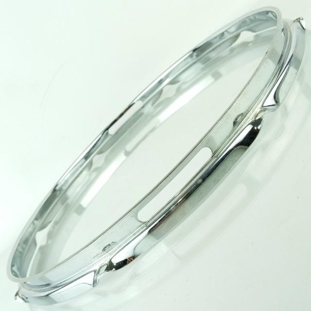 Ludwig 14"1.6mm Acrolite 8Lug Snare Drum Resonant Rim/Hoop Chrome US Vintage 70s — main photograph