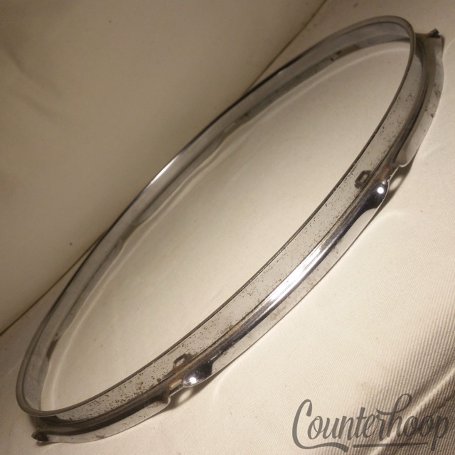 Ludwig 16" Floor Tom Drum Batter/Resonant Rim/Hoop 8-Lug Vintage 60s Chrome USA — main photograph