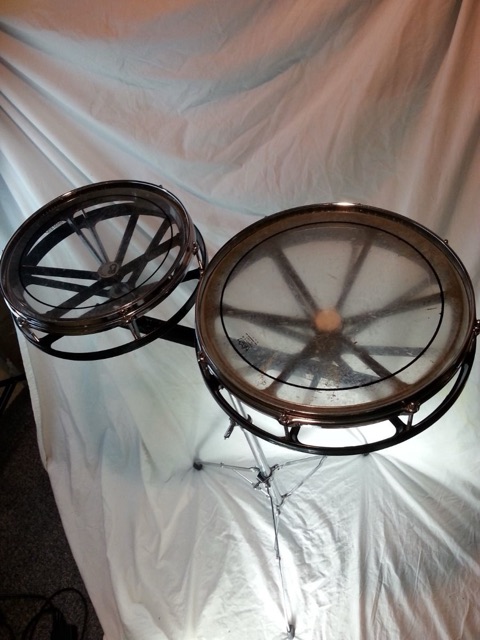 Remo RotoToms 12",14" Roto Toms Drums CB Percussion Vintage 70s w/ Stand+Mount* — main photograph