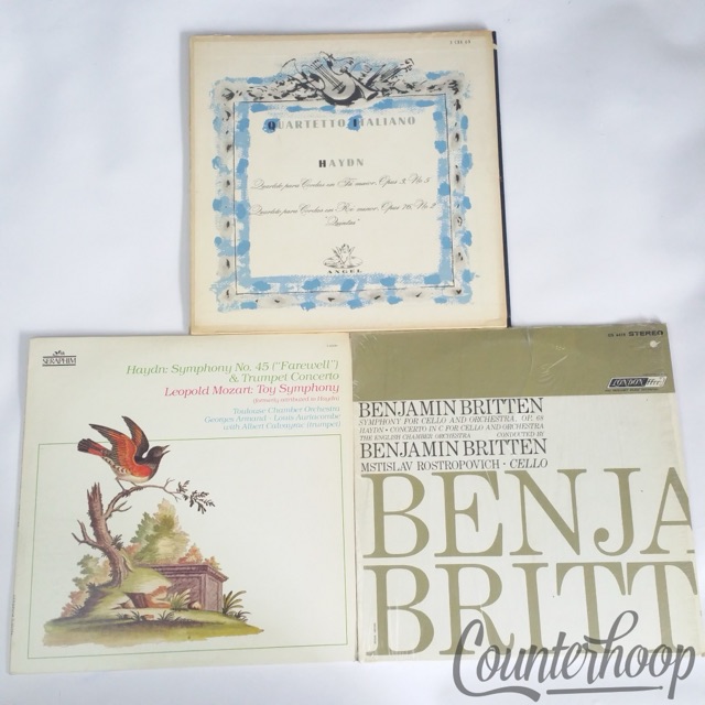 3LP Haydn Symphony45 Farewell/Quartetto Italiano/Mozart Toy/Benjamin Britten Lot — main photograph