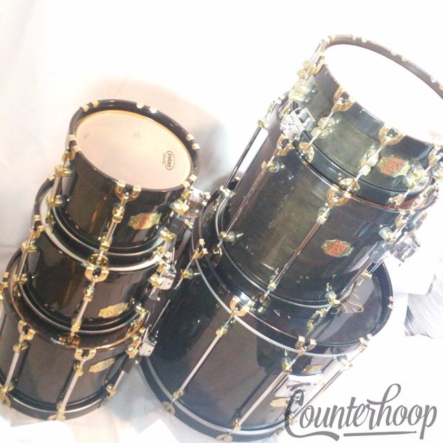 ??Premier 75th Anniversary Signia Drum Set 6pc 22,10,12,14,16 Kit+Snare Wood Hoo — main photograph