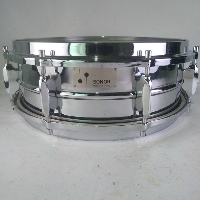 Sonor D444 Snare Drum Teardrop 8Lug Heavy Ferro-Steel Mallet Germany Vintage 60s — main photograph