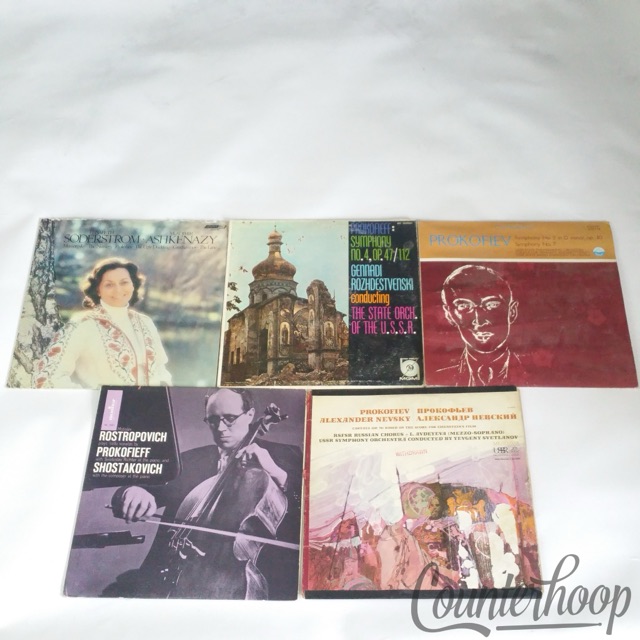 5x Lot Prokofiev/Prokofieff/Shostakovich/Nevsky/Ashkenazy/Soderstrom/Russia/USSR — main photograph