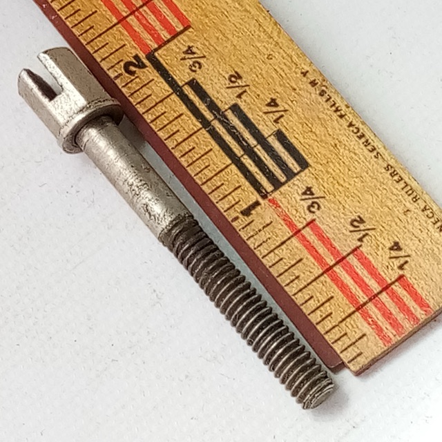 Leedy&Strupe Slotted Hex 1 7/8"12-24 T-Rod Snare Drum Tension Nickel Vintage 30s — main photograph