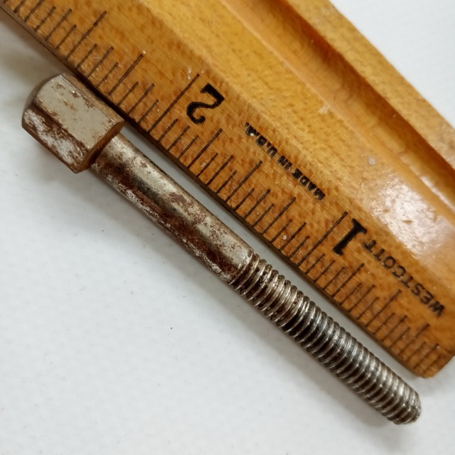 Leedy 2 1/8"12-24 Hex-Head T-Rod Snare Drum Tension Nickel Vintage 30s Tensioner — main photograph