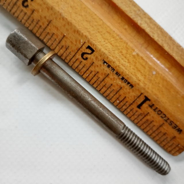 Leedy 2 3/8"12-24 Hex-Head T-Rod Snare Drum Tension Nickel Vintage 30s Tensioner — main photograph