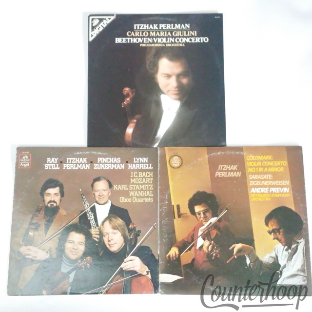 3x Itzhak Perlman Violin Concerto Beethoven/Sarasate/Previn/Zukerman/Bach/Mozart — main photograph