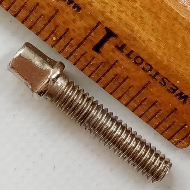 Early American 1"Nickel Tension-Rod 12-24 Snare Drum Slingerland Tensioner/T USA — main photograph
