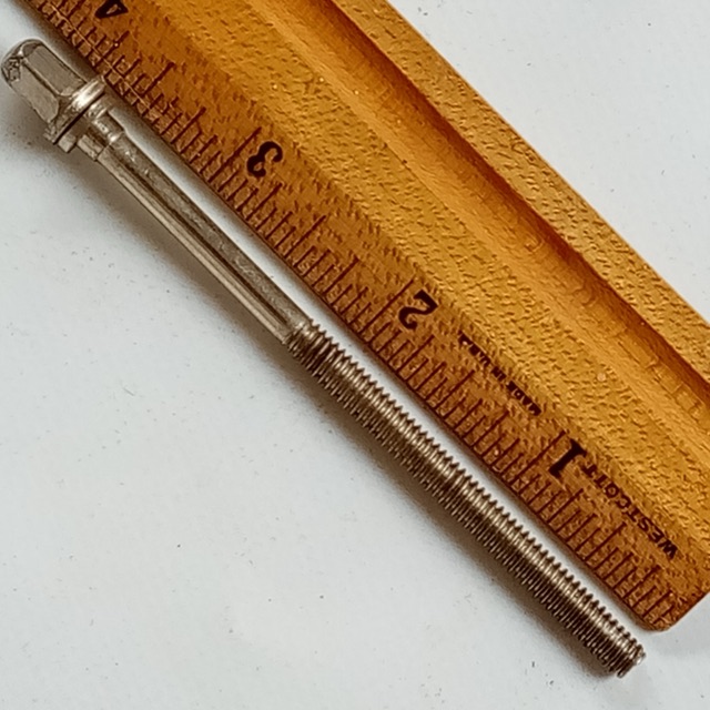 Leedy&Ludwig 1+3 5/8"Tension T-Rods Floor Tom/Snare Drum Vintage 40s Nickel Step — main photograph