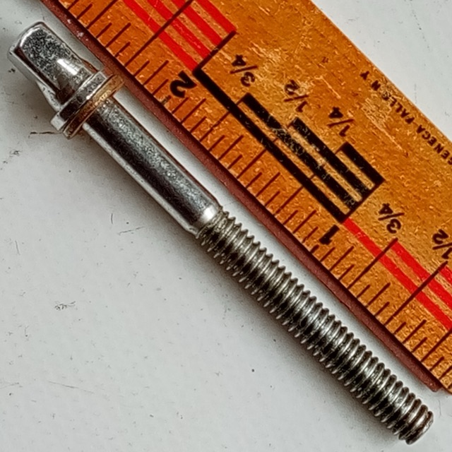 Rogers 2.25" T-Rod Snare/Tom Drum Chrome Plating Vintage Powertone 1.5"Thread*VG — main photograph