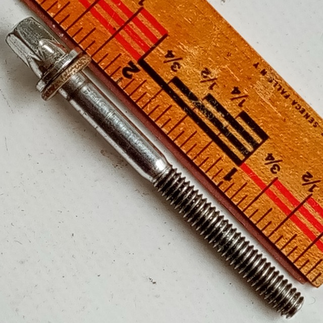 Rogers 2 5/16"T-Rod Snare/Tom Drum Chrome Plating Vintage Powertone Lug-Screw*VG — main photograph