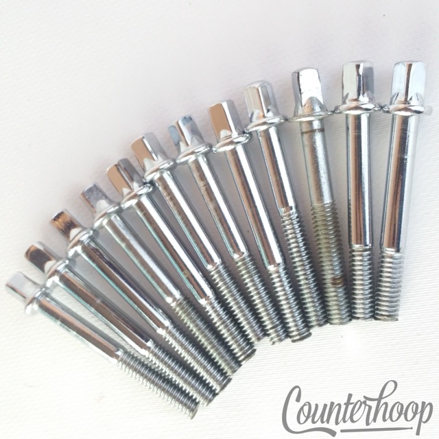 Pearl 12x Tension T-Rods 1 13/16" Metric Ride Tom/Snare Drum Chrome Vintage 60s — main photograph