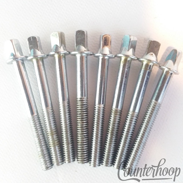 Pearl 8x Tension T-Rods 1 15/16" Metric Tom/Snare Drum Chrome Vintage 60s Japan — main photograph