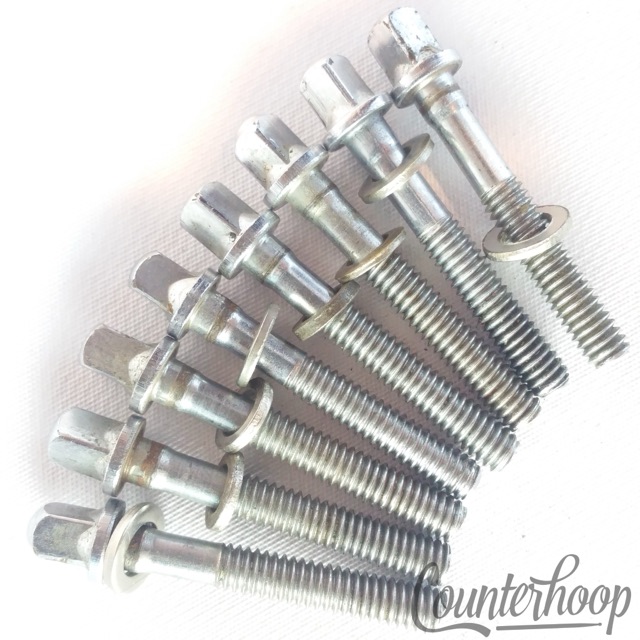 Slingerland 8x Tension T-Rods 1 1/2"Tom/Snare Drum Chrome Vintage 60s-70s Screws — main photograph