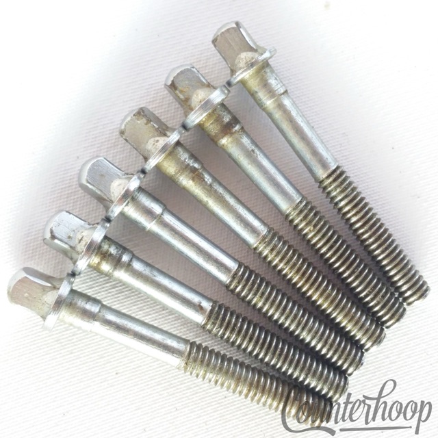 Slingerland 6x Tension T-Rods 1 3/4"Tom/Snare Drum Screws Chrome Vintage 60s-70s — main photograph