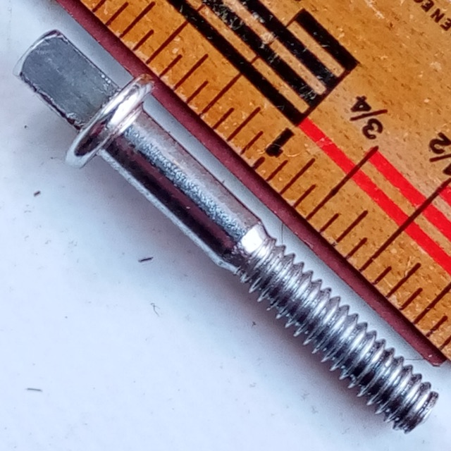 Ludwig&Ludwig 1+1 7/16"Chrome Tension T-Rod Snare Drum/Tom Vintage 40s Lug-Screw — main photograph