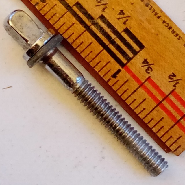 Gretsch? 1+ 1 11/16"T-Rod Snare/Tom Drum 12-24 Tension-Lug-Screw 60s Round Badge — main photograph