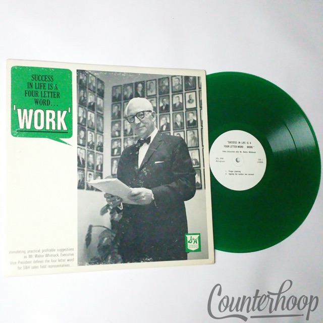 Success In Life Is A Four Letter Word "WORK"-sales discussion Walter Whitmack — main photograph