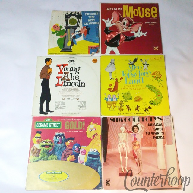 7 Children's Alice Topsy Turvy Land/Do The Mouse/Young Abe Lincoln/Sesame Street — main photograph