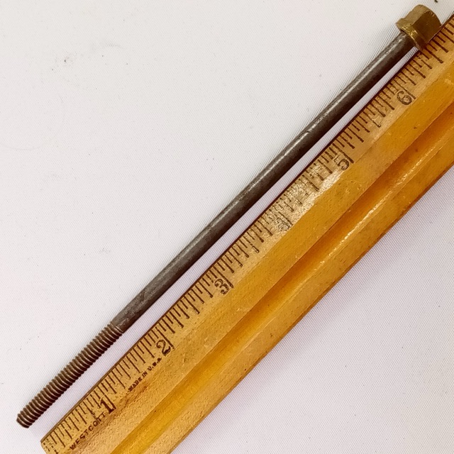 Prussian 1800s-1900s Early1/4-20 7"Tension T-Rod Square-Head Key Snare Drum Part — main photograph