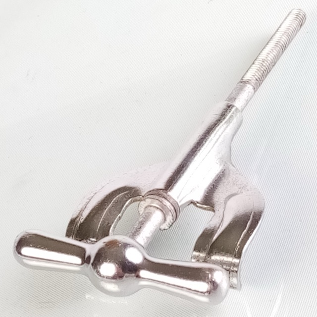 Gretsch 1+Broadkaster Bass Drum Tension T-Rod Round Badge Chrome Vintage 50s USA — main photograph