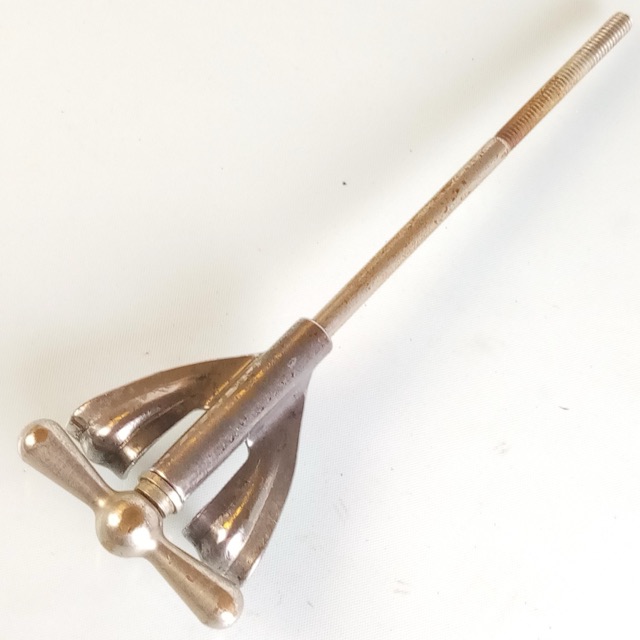 Ludwig Nickel Bass Drum Bow-Tie Tension 6"T-Rod+Claw Vintage50s-60s Keystone USA — main photograph