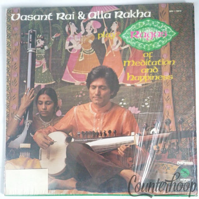 Vasant Rai & Alla Rakha-Play Ragas Of Meditation And Happiness VG+ 1975 Vanguard — main photograph