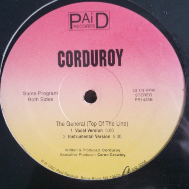 Corduroy – The General (Top Of The Line) MINT! 1992 Paid Records – PR1435 — main photograph