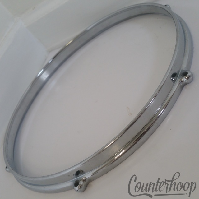 Premier 12"Die-Cast Tom Drum Rim Metric Hoop Chrome Pre-International Vintage50s — main photograph
