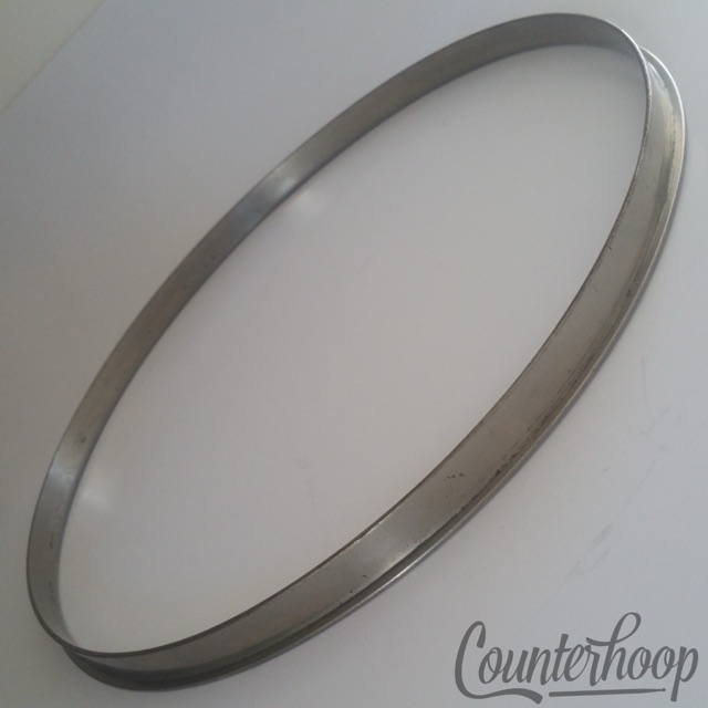 Ludwig 14" Single-Flange Snare Drum Batter Rim/Hoop Nickel Brass NOB Tom Reso* — main photograph