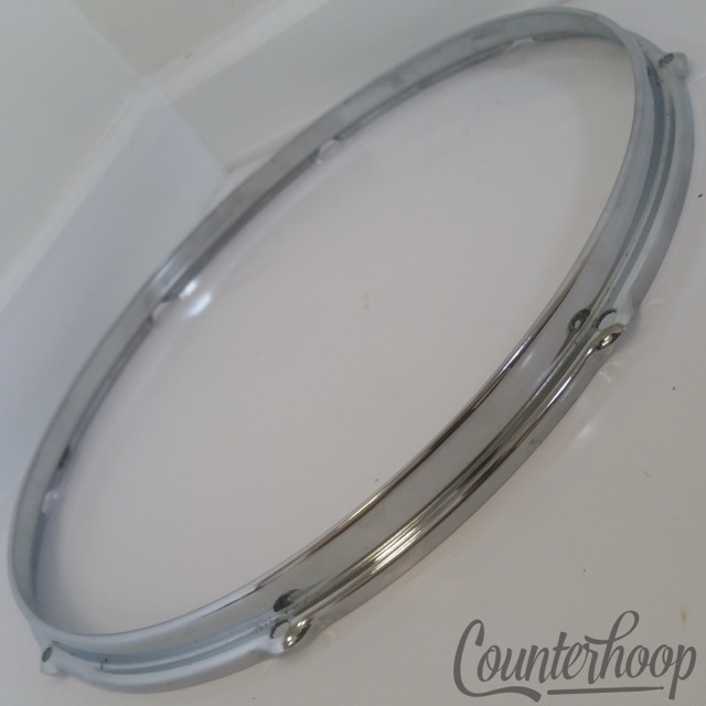 Slingerland 16" Floor Tom Drum Batter/Resonant Rim/Hoop 8-Lug Stick-Saver Chrome — main photograph