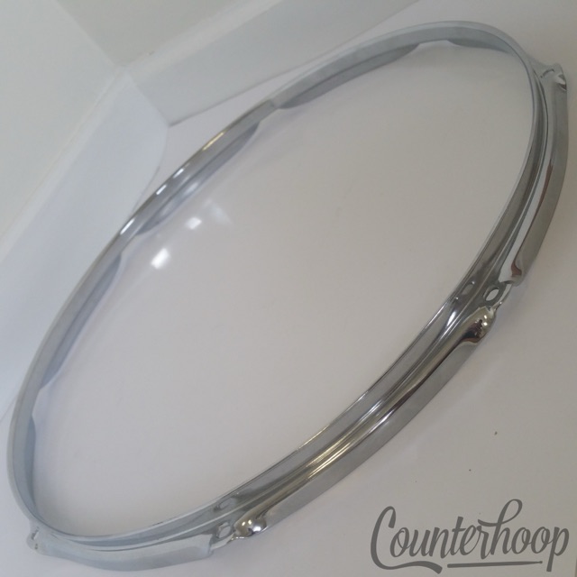 Gibraltar 18" Floor Tom Drum Batter/Resonant Rim/Hoop Chrome Plating 8-Lug Part — main photograph