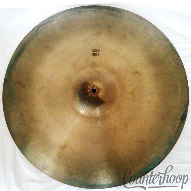 Zildjian 22" "Deep Ride" Cymbal 3504g Vintage 70s B20 Avedis A Hollow Logo USA* — main photograph