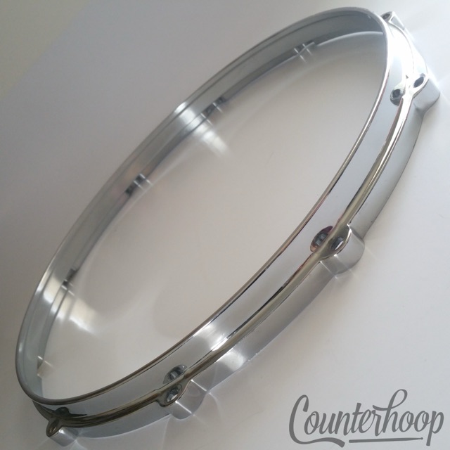 Pearl 14" Die-Cast 10-Lug Snare Drum Batter Rim/Hoop Chrome* — main photograph
