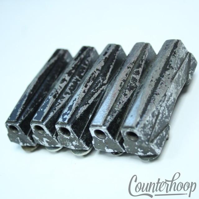 Gretsch 5x Bass/Floor/Tom Drum Broadkaster Rocket Lugs Vintage 40s Nickel USA* — main photograph