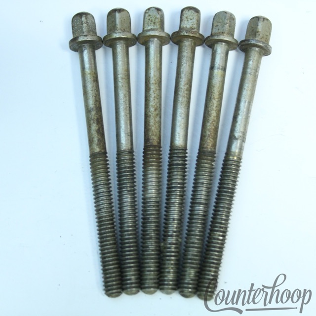Gretsch 6x Tension T-Rods 2 3/4" Floor/Tom Drum Broadkaster Vintage 40s Nickel* — main photograph