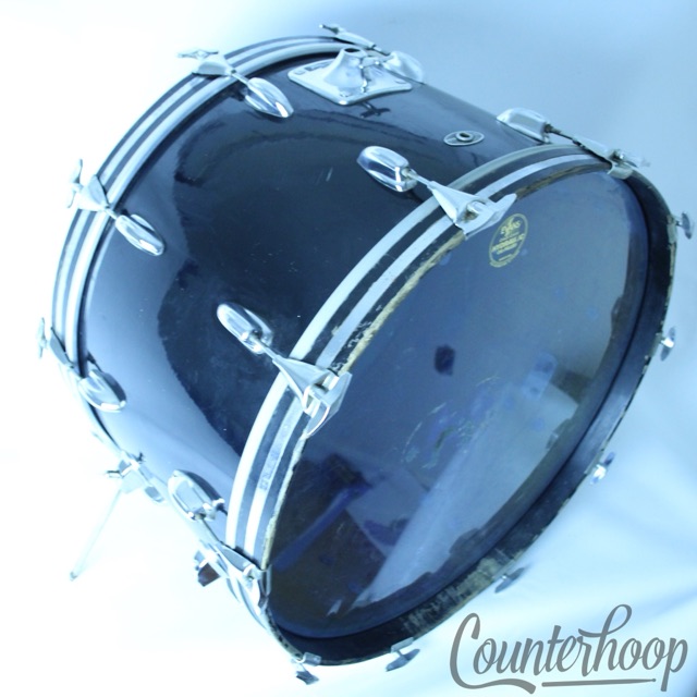 Slingerland 24x14" Bass Drum Black Beauty Vintage 70s Buddy Rich 5Ply Maple USA — main photograph