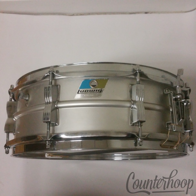 Ludwig Acrolite 70s Snare Drum 14x5"Acro Aluminum Vintage 8-Lug Blue/Olive USA* — main photograph