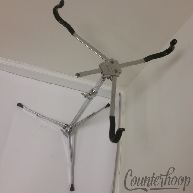 Ludwig Flat-Base Snare Drum Stand Chrome Vintage 70s Flush Chicago USA Chrome* — main photograph
