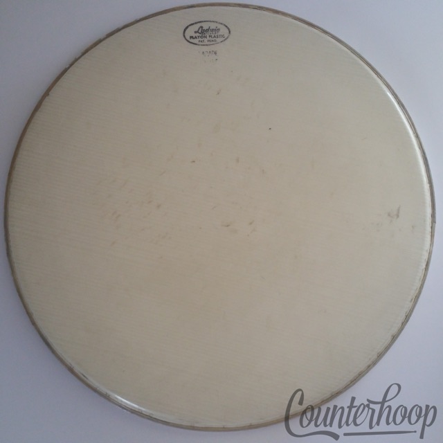 Ludwig 14" Playon Plastic Drum Head Snare/Tom Batter Side Vintage 50s USA Parade — main photograph
