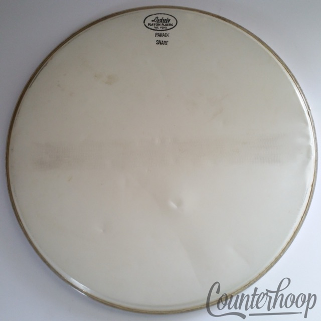Ludwig 14" Playon Plastic Drum Head Snare Resonant Side Vintage 50s USA Parade — main photograph
